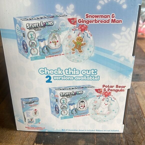 STUFF-A-LOONS SNOWGLOBE MAKER KIT VALUE SET PENGUIN MAKE STUFFED BALLOONS SQUISH - Picture 2 of 5
